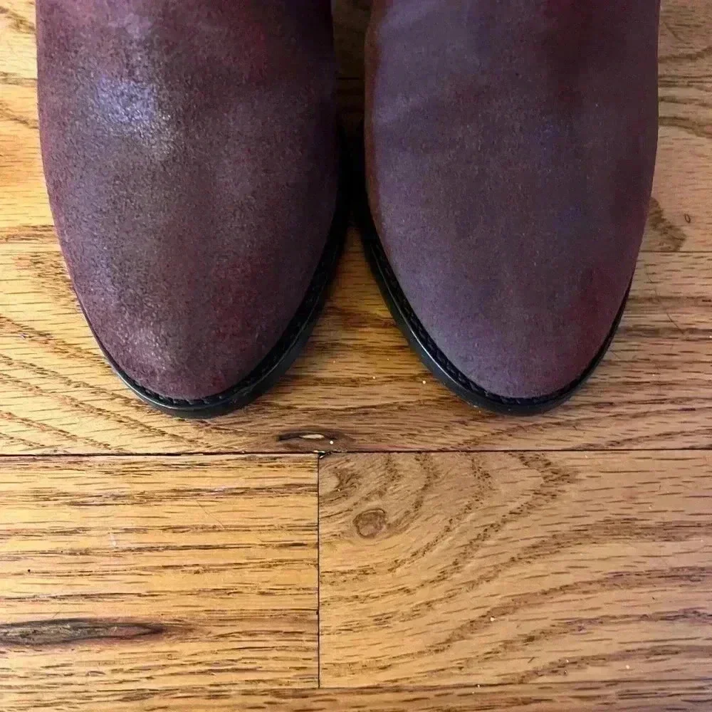 Jimmy Choo Burgundy Suede Ankle Boots Size 36